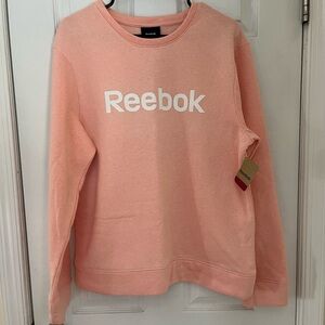 Reebok Women’s Crewneck Sweatshirt in Light Pink/Salmon with White Logo